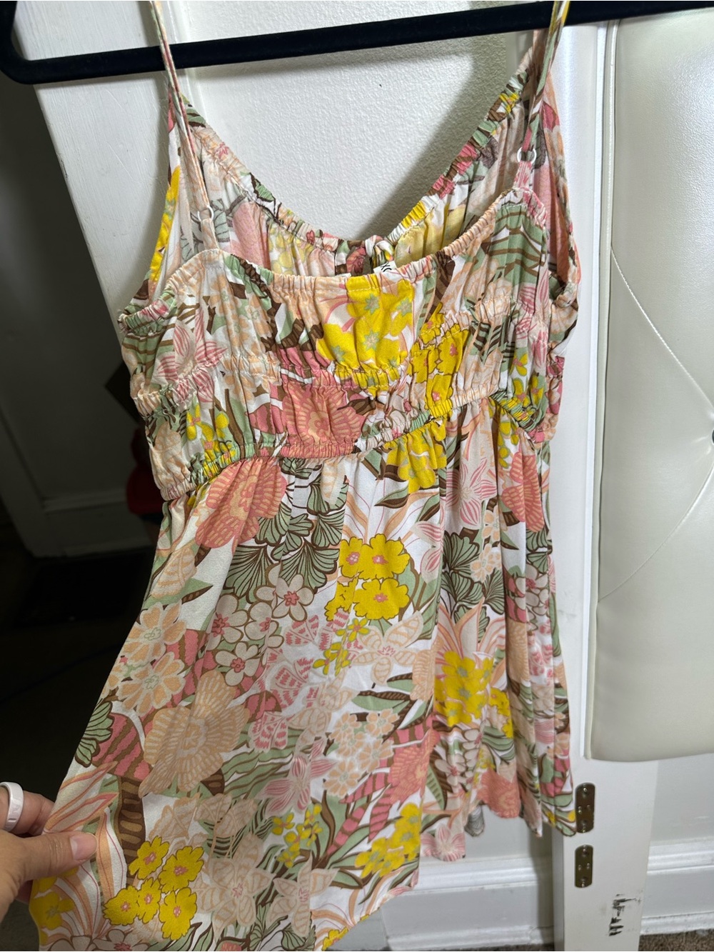 Roxy LA VIDA Floral  Mini Dress in Pink, Yellow & Cream SIZE MEDIUM - Picture 9 of 9